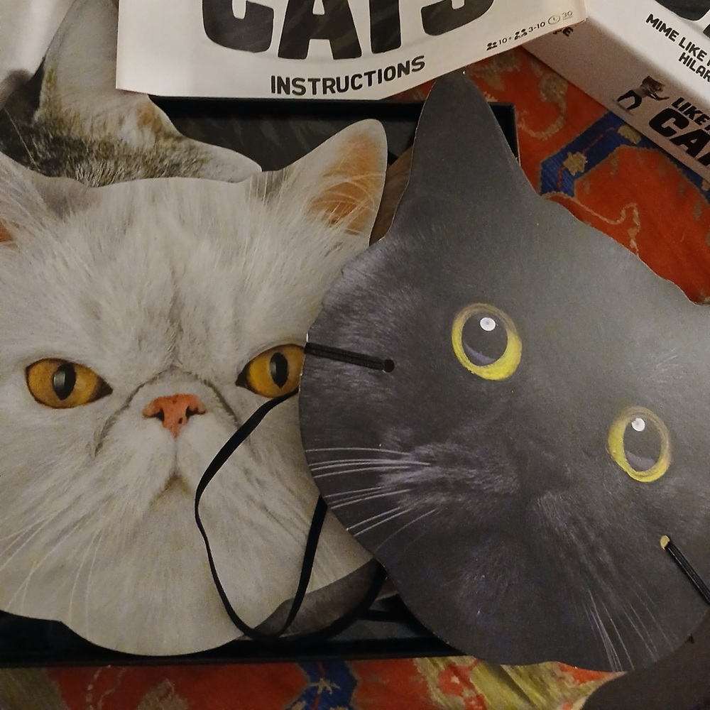 Like Herding Cats Puzzle Game with Cat Face Masks